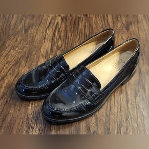 Naturalizer Patent Black Manners Slip On Penny Loafer Size 8